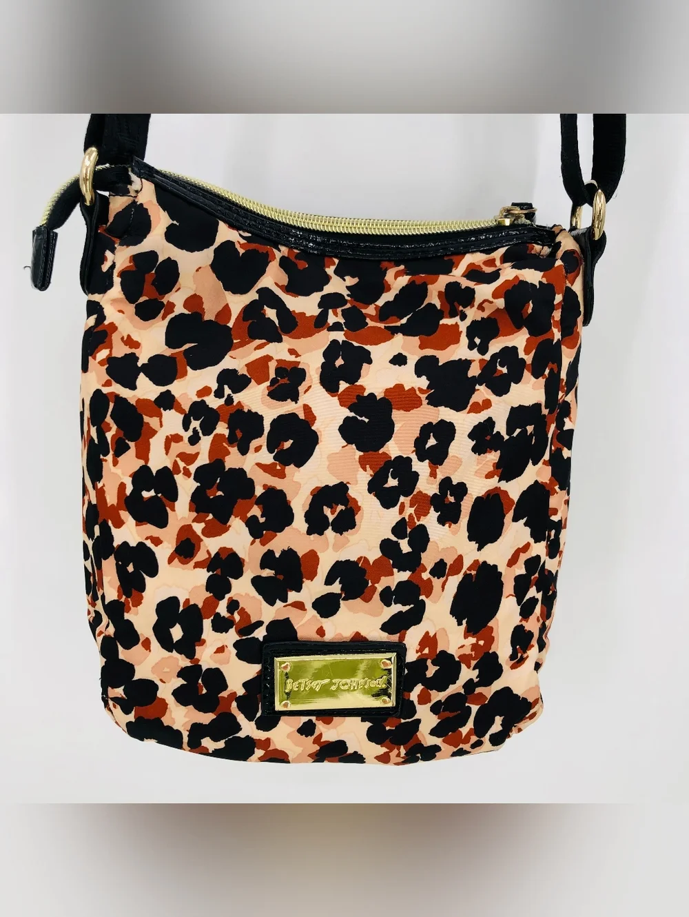 Betsey Johnson Leopard Print Crossbody Bag